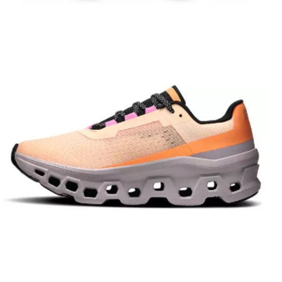 On Women's Cloudmonster Shoes-Color: Blonde - Picture 3 of 5
